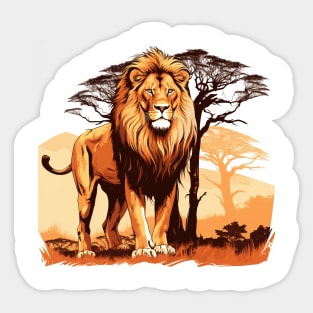 Wild African Lion Sticker